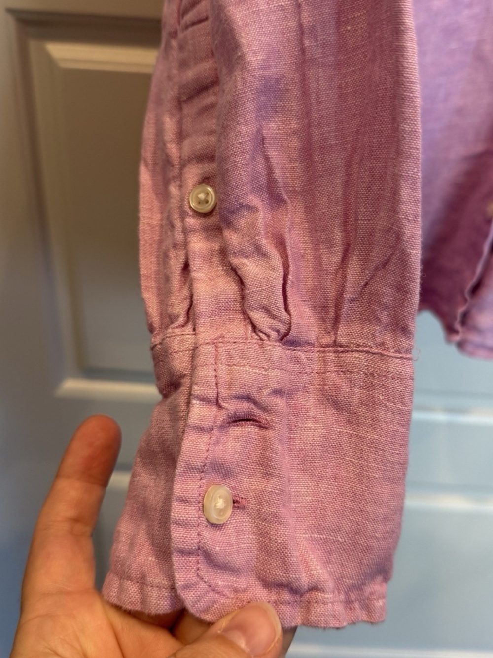 J.Crew Baird McNutt 100% Irish Linen Shirt 6 Slim Fit Orchid Purple - Picture 4 of 9